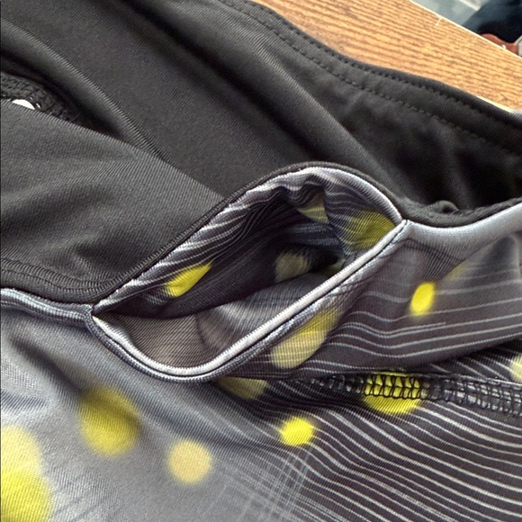 RBX Women's Leggings with Gray and Yellow Dots - Picture 4 of 6